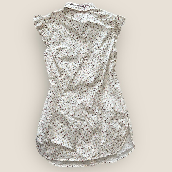 Fiorucci Floral Mini Dress - Cream and Red - Picture 7 of 9